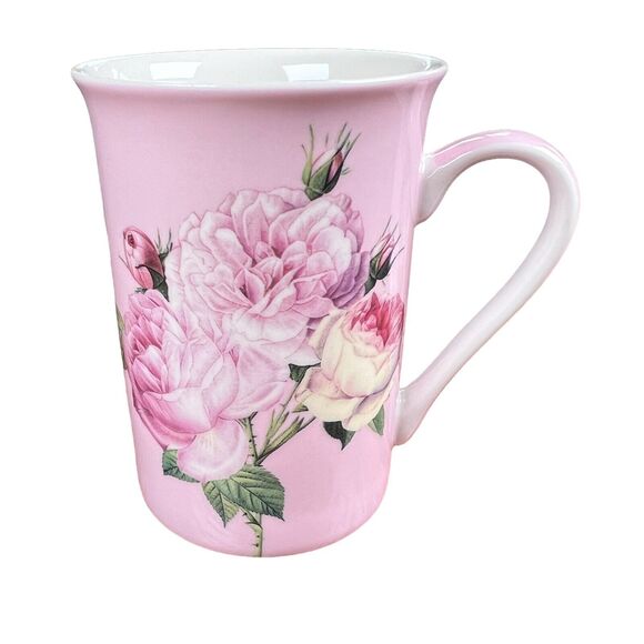 Kent Pottery Other - Kent Pottery 1887 Cup Godinger Pink Porcelain Roses Flowers Coffee Tea Mug 10 oz